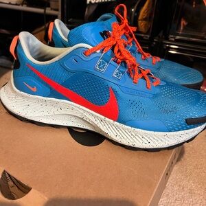 Nike Blue and Orange Athletic Shoes